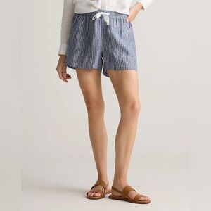 NEW - Quince Striped European Linen Shorts Small